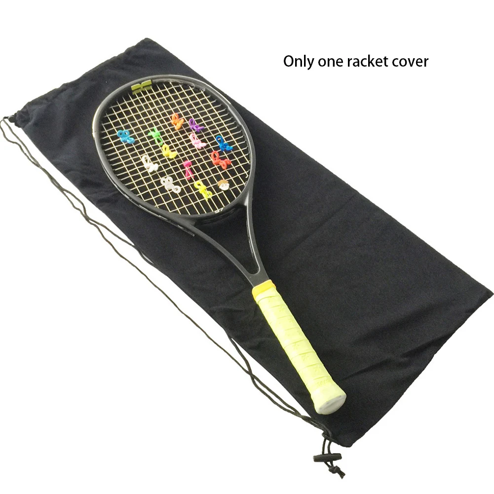 

Sports Drawstring Closure Protective Foldable Lint Durable Cover Accessory Storage Bag Portable Tennis Racquet Use Soft