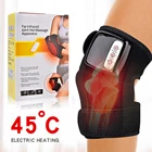 Электрический массажер для колен с подогревом, инфракрасный подогреватель ног, вибратор для спины, плеч, прессотерапия, снятие боли в коленях и суставах