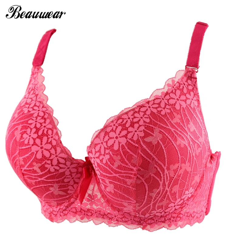 Beauwear сексуальный цветочный кружевной бюстгальтер без подкладки C D DD пенная чашка