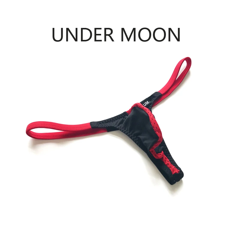 

Patchwork mesh breathable men's underwear, ultra-thin sexy three - dimensional low waist men's T-string, enlarged men's T pants