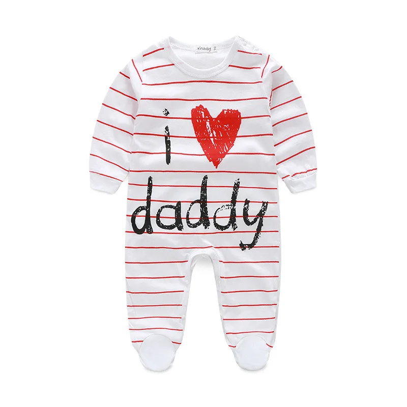 

Baby Boys Girls Romper Cotton Long Sleeve Letter I LOUE DADAY I LOVE MUMMY Jumpsuit Infant Clothing Autumn Newborn Baby Clothes