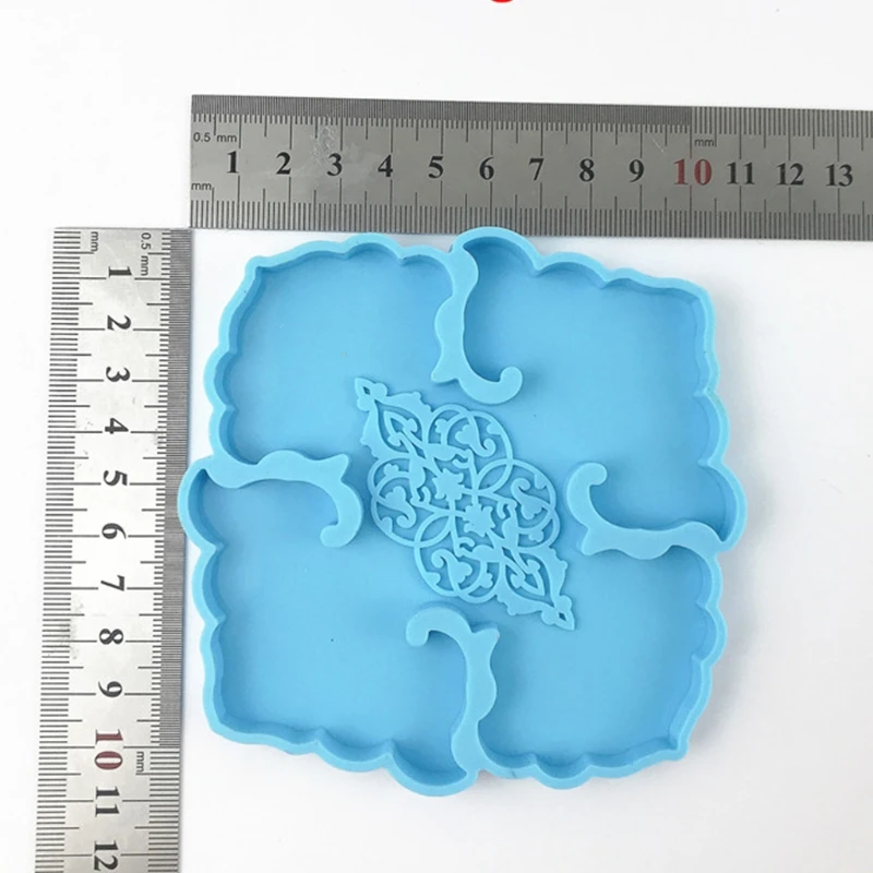 

Square Hollow Coaster Epoxy Resin Mold Cup Mat Silicone Mould DIY Crafts Home Decorations Casting Tool Drop shipping