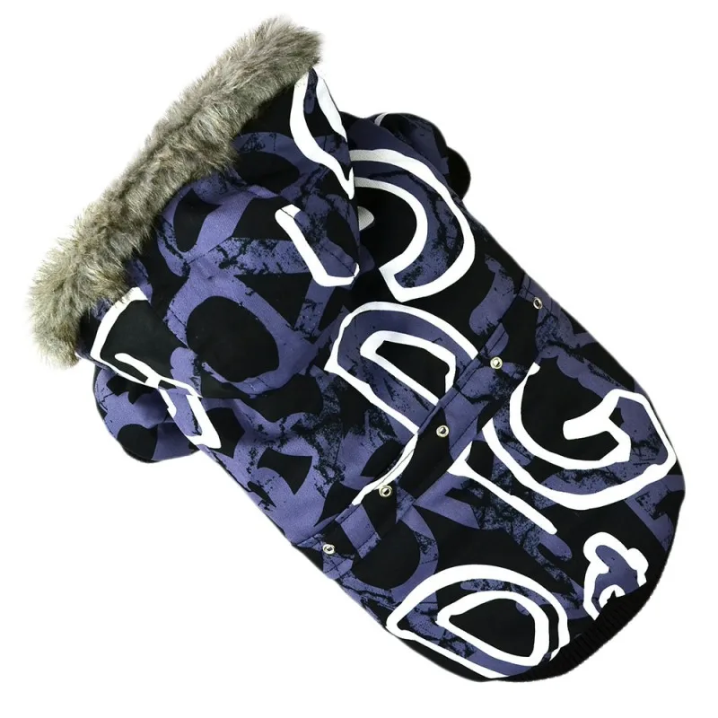

Winter Letter Dog Clothes Warm Padded Pet Dog Jacket Coat Puppy Chihuahua Clothing Cotton Hoodies Dogs Outfit