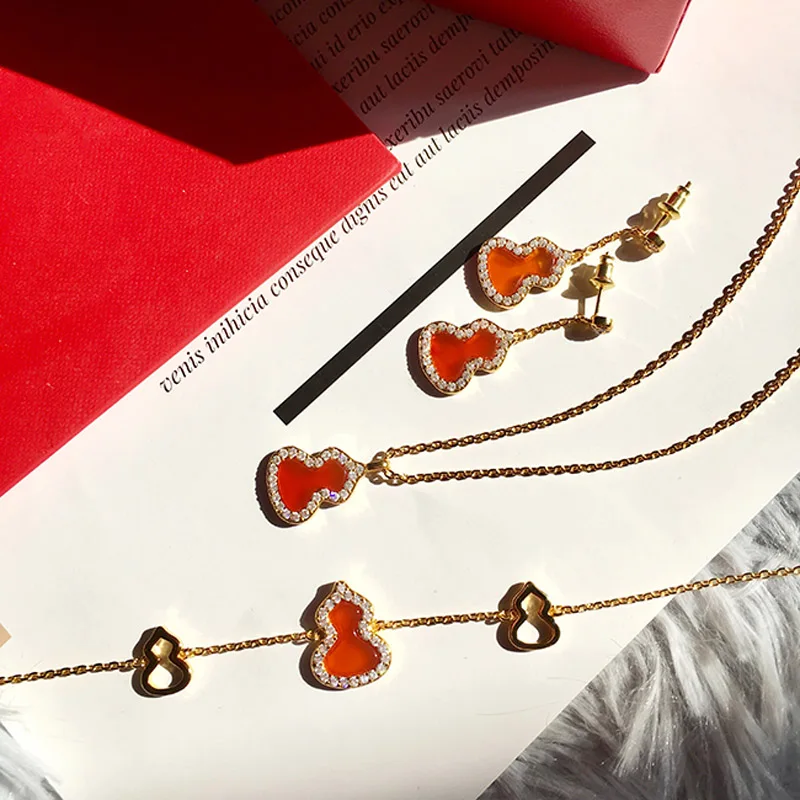 Высококачественное изысканное ожерелье золотистого цвета с изображением тыквы