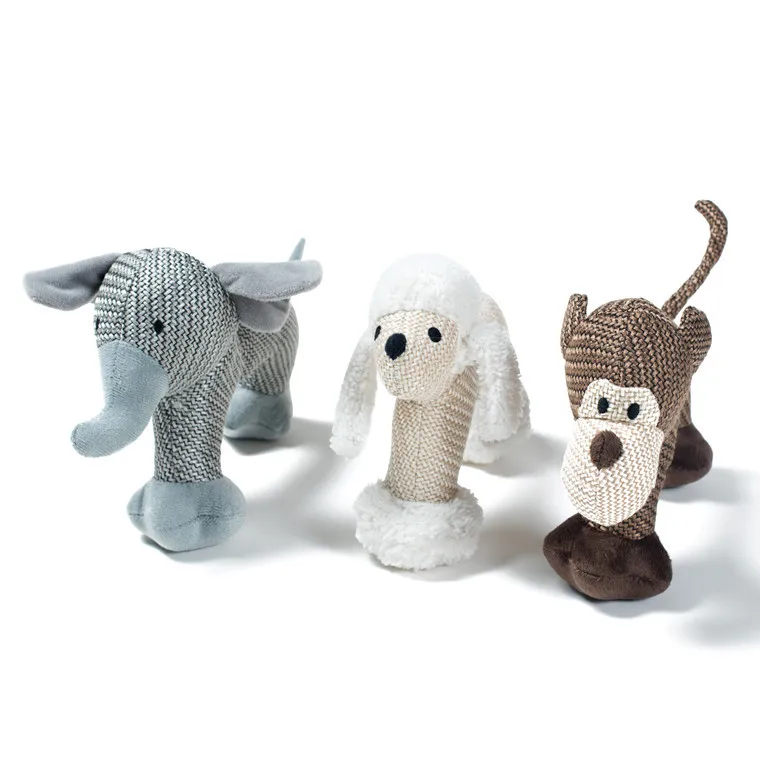 

Linen Sheep Bite Resistant Plush Pet Voice Toys Dog Training