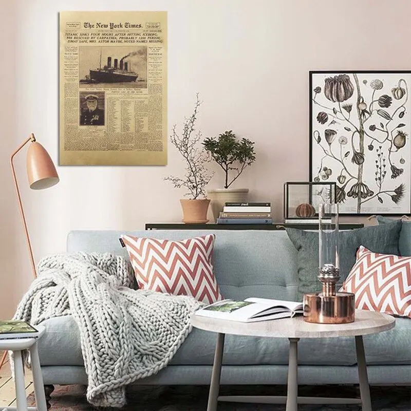 Постер Классический с изображением истории Нью Йорка Титаник корабль старые