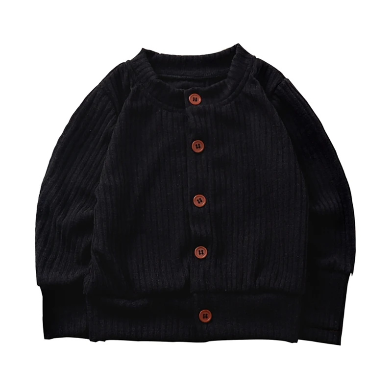 

2021 Casual Spring Autumn Single Breasted Children Kids Soft Sweater Baby Cardigan Solid Print Casual Outerwear Coat Clothes