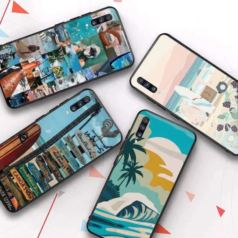 

Surfboard surfing art surf Girl Phone Case for Samsung Galaxy A51 30s a71 Soft Silicone Cover for A21s A70 10 A30 Capa