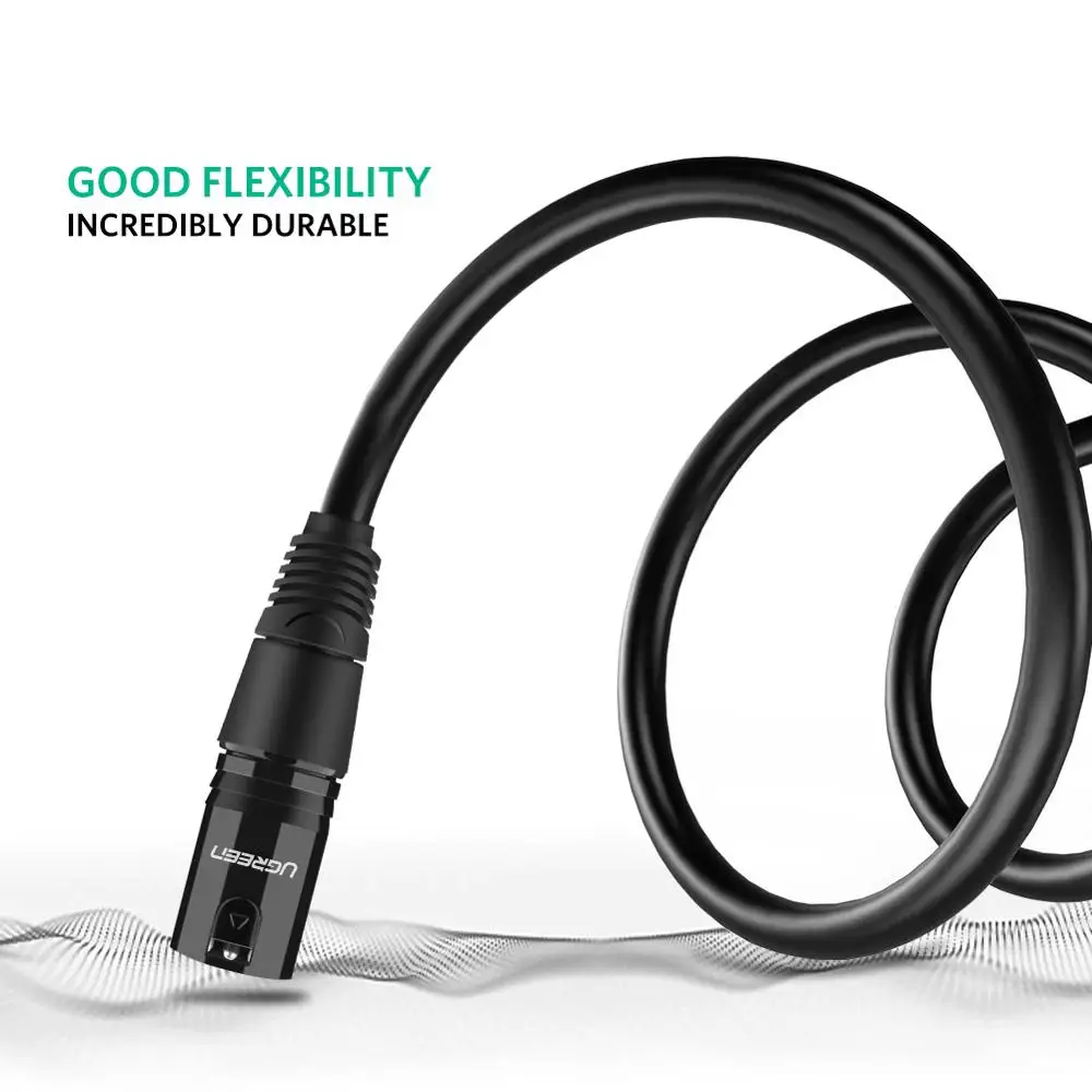 Кабель UGREEN XLR для караоке микрофона звуковая пушка кабель-удлинитель кабель