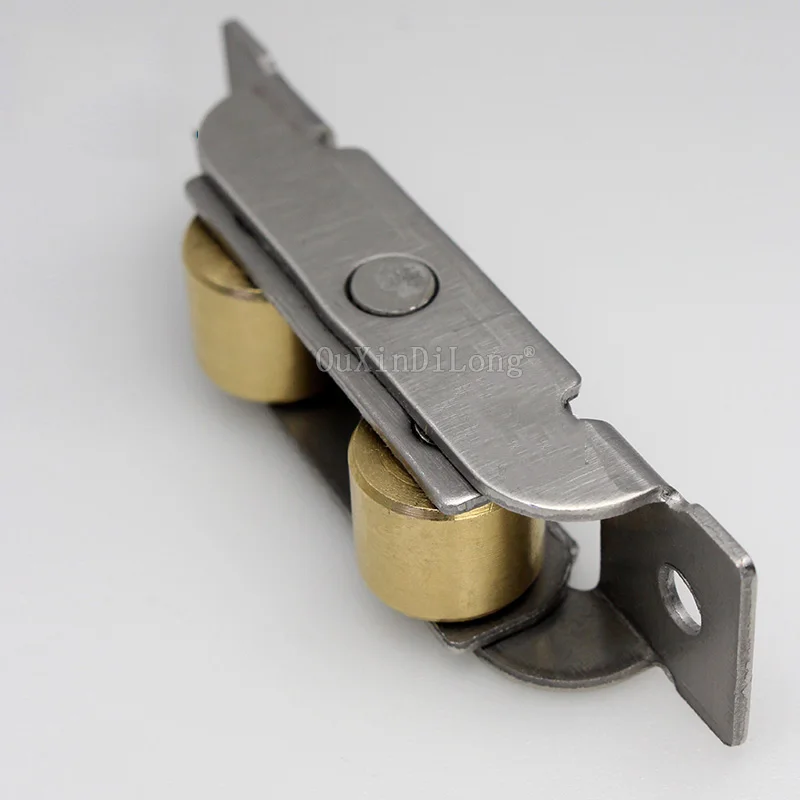 4 шт. пластиковые стальные двери окна бесшумные Медные Плоские колеса раздвижные