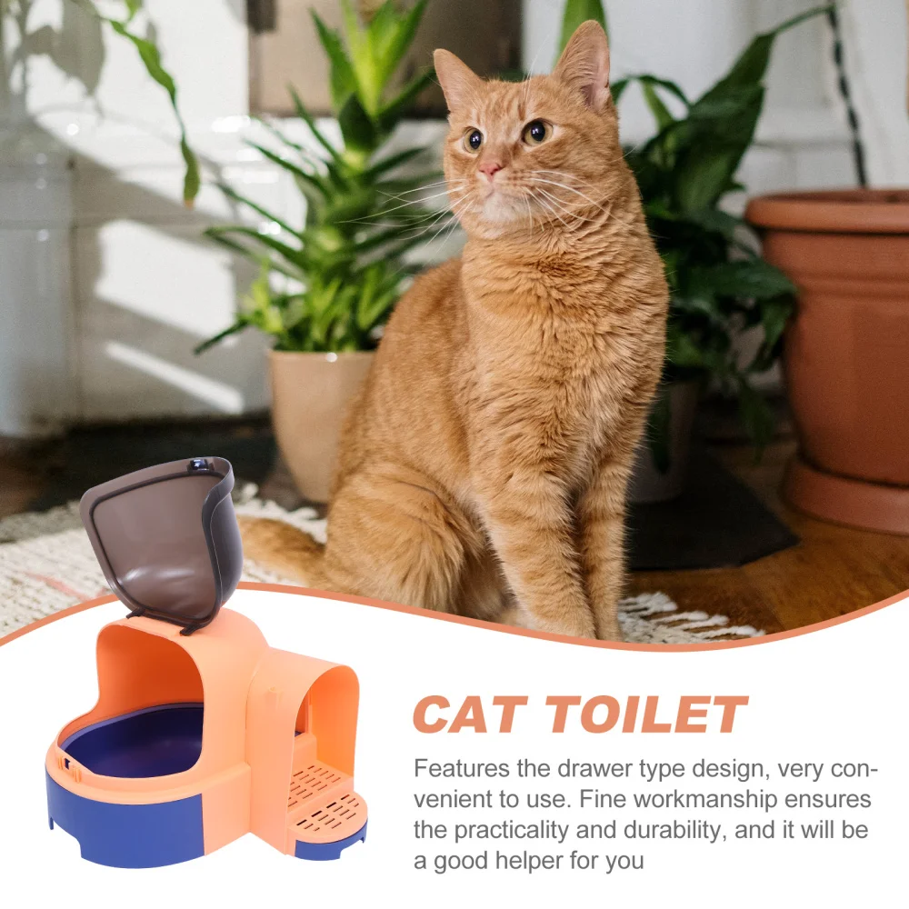 

1PC Fully Enclosed Cat Litter Box Kitten Potty Anti-Splashing Cat Toilet