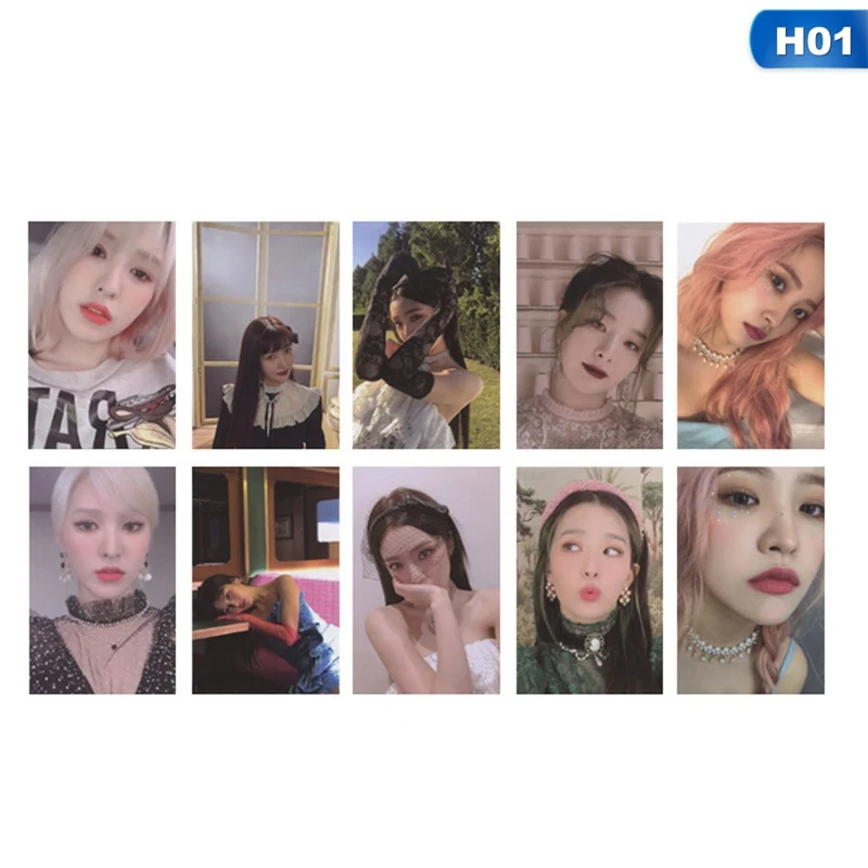 

10Pcs/set!! Cards Self Made LOMO Card Photocard KPOP Red Velvet Girls PSYCHO New Album Photo Card