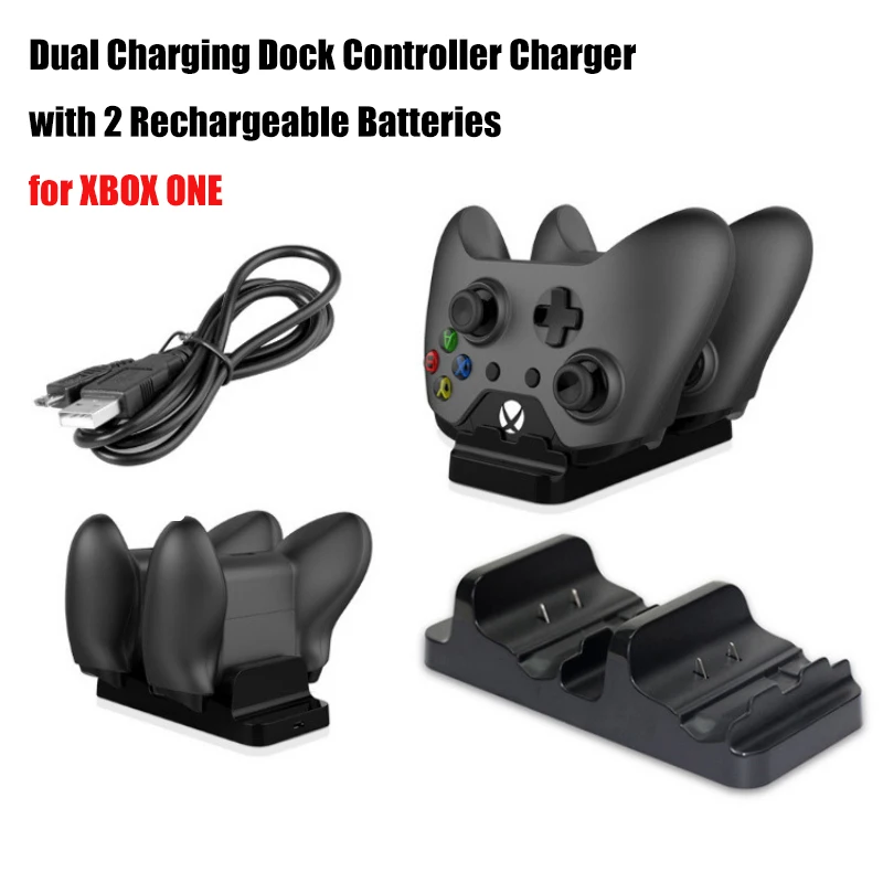 Двойная зарядная док станция контроллер зарядное устройство + 2x перезаряжаемых