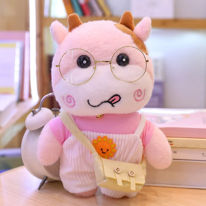 Новая Милая Корейская плюшевая игрушка из розовой коровы Lalafanfan мягкая милая