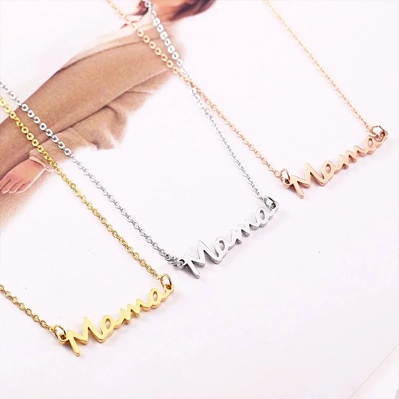 

MAMA Letter Pendant Necklace For Women Girls Trendy Clavicle Chain Necklace Fashion Party Wedding Engagement Jewelry For Women