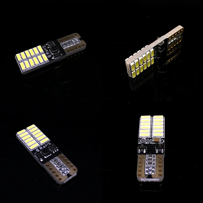 Лампы Canbus T10 с 4014 SMD 24 светодиодными лампами для салона 194 168 W5W Лампа Белая без