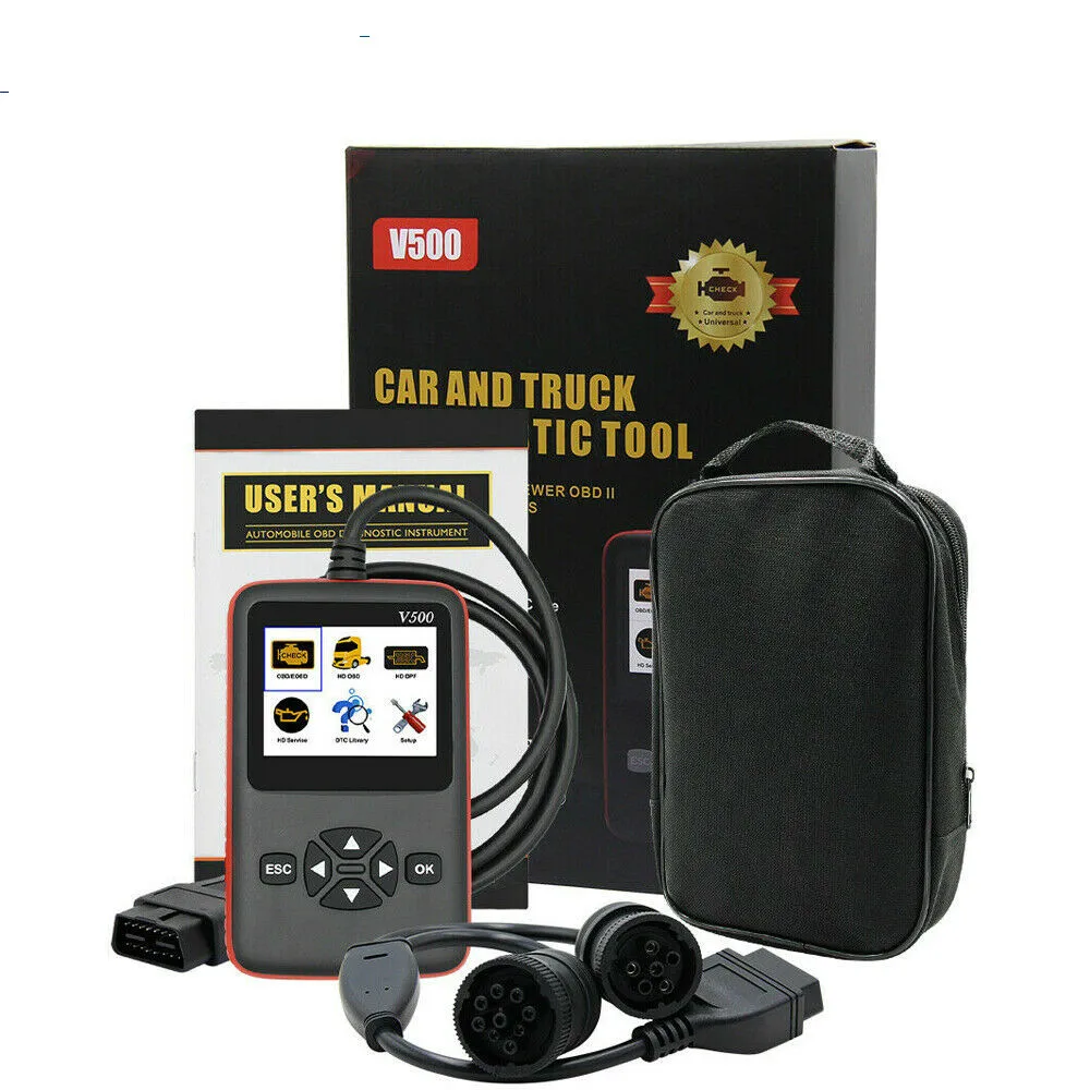 Считыватель кодов OBD2 для тяжелых грузовиков и автомобилей диагностический