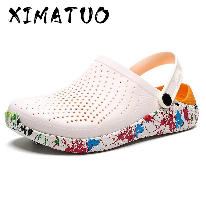 Мужские сандалии с дырками черные унисекс из ЭВА для сада 2020|Сандалии| |