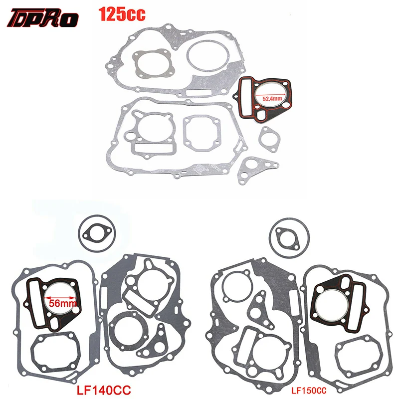 Комплект прокладок двигателя TDPRO 125cc 140cc 150cc Lifan прокладка головки цилиндра для