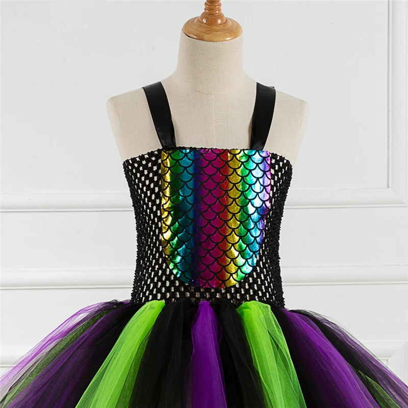 

Deluxe Mermaid Costume Cosplay For Girls Dress Halloween Costume For Kids