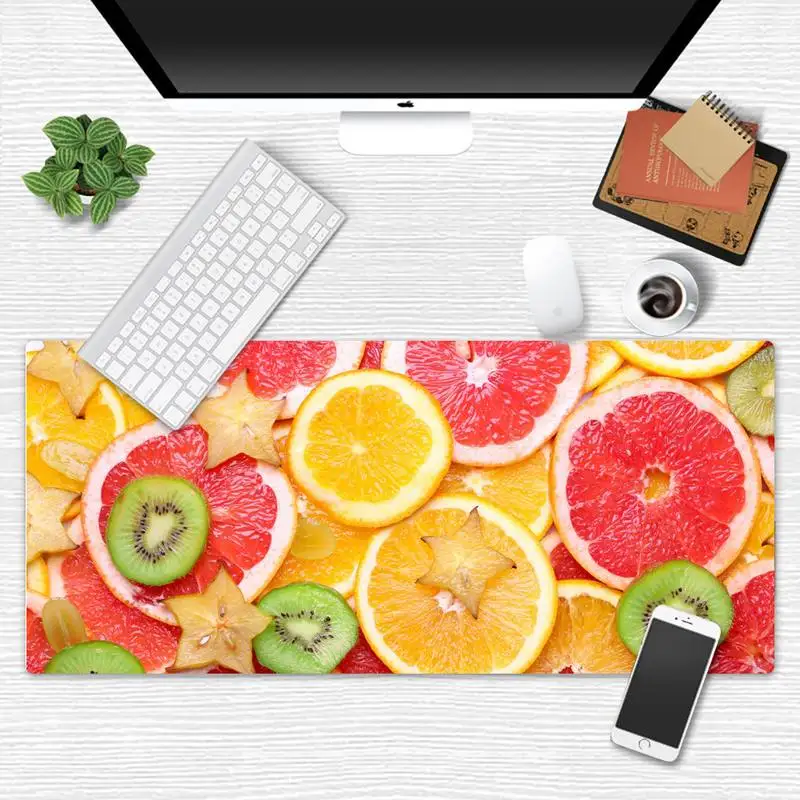 

fruit summer Locking Edge Mouse Pad Game X XL XXL Non slip Cushion Thickness 2mm LockEdge equal LE