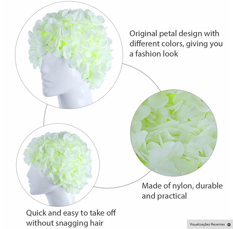 3D Цветочная Женская эластичная шапка для плавания в стиле ретро летняя модная