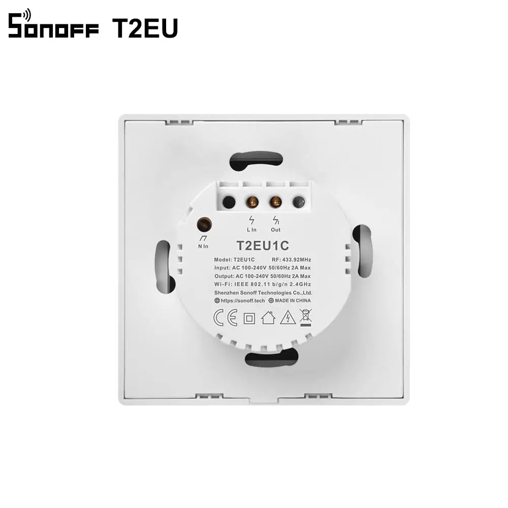 Переключатель Itead Sonoff T2EU 86 с дистанционным управлением серия 1/2/3 gang TX 433 МГц RF Wi Fi