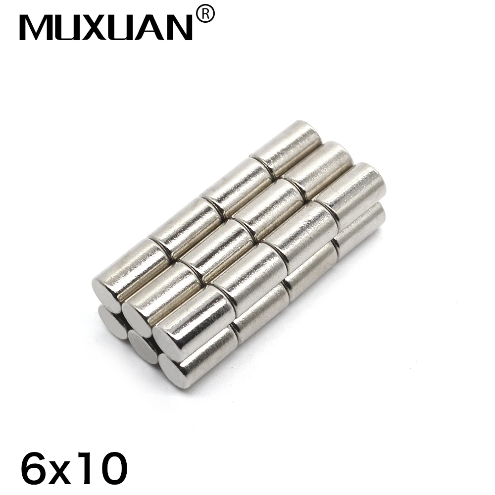 

Неодимовый магнит N35, 5/10/20/50/100/200 шт., 6x10/6x20 мм