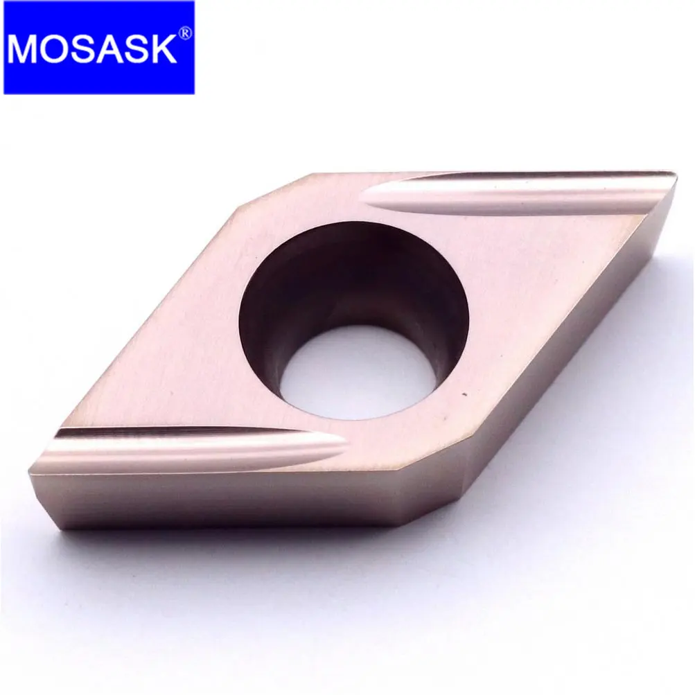 

MOSASK 10 шт. DCGT 0702 11T3 01 02 04 ZP15 токарный станок с высокой отделкой из нержавеющей стали, токарный станок с ЧПУ, обработка стали, вставки из карбида вольфрама
