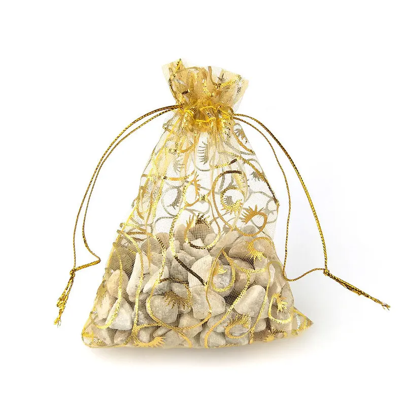 Органза с прозрачными марлевыми элементами 20 шт. упаковочные мешки из органзы