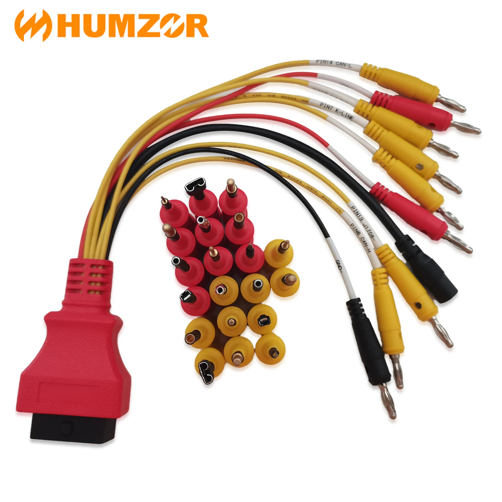 HUMZOR Car 16 pin Female OBD2 Diagnostic Tool Connector Adapter Cable Universal 16-Pin OBD II Diagnostic Adapter Cable Kit
