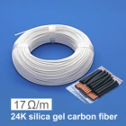 24K 17 Ohmm Новый инфракрасный, проходящий под полом, система отопления, теплый провод, углеродное волокно, напольный нагревательный кабель