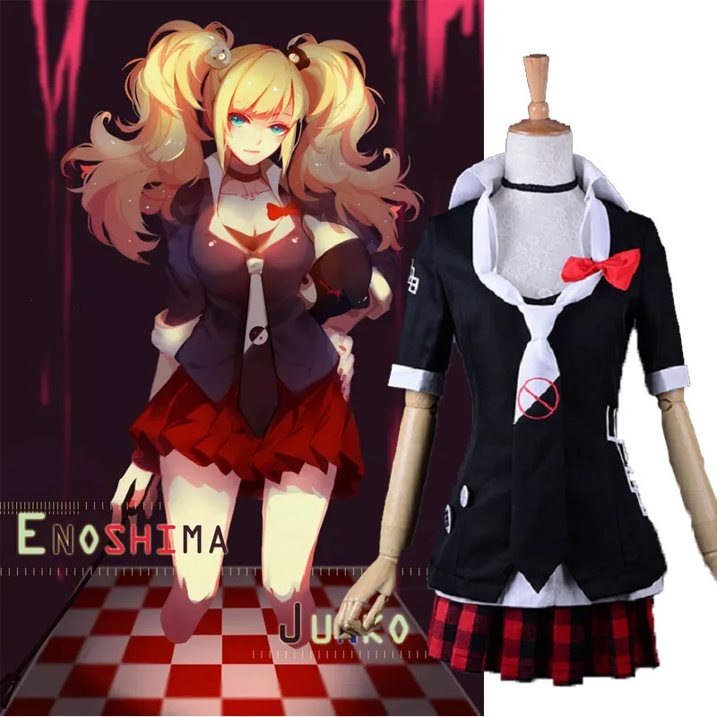 Костюм для косплея из аниме данганронпа комплект жакета рубашки юбки галстука