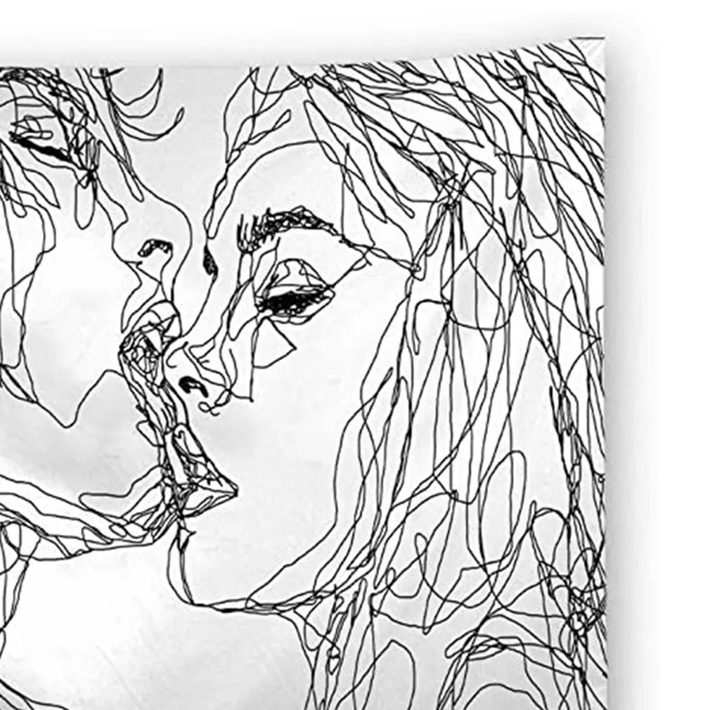 Абстрактный минималистичный парный поцелуй висячий тканевый гобелен для