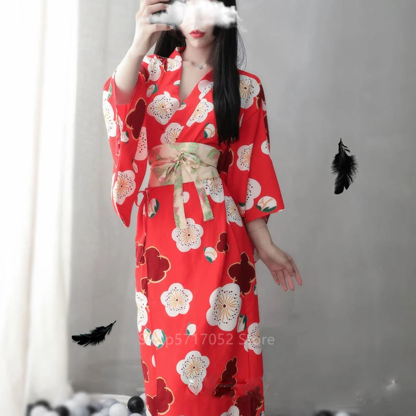 Платье-кимоно женское в японском стиле пикантный халат Geisha Сакура для девушек