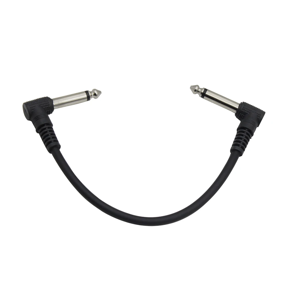 6-Pack 21cm / 8.3 Inch Ultra Flexible Guitar Effect Pedal Patch Cables with 6.35mm Right Angle Plug Black | Спорт и развлечения