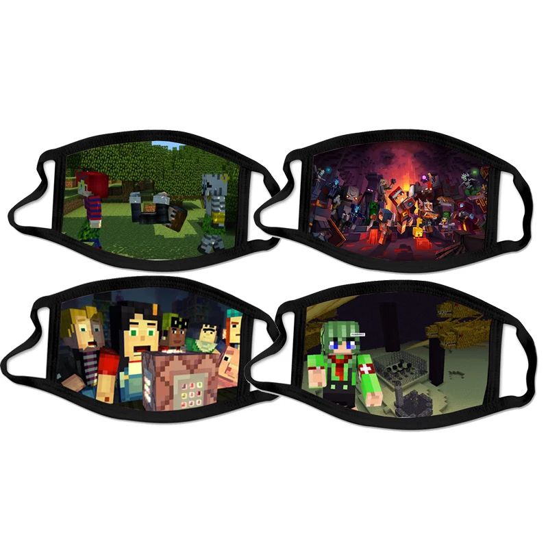 Pixelated красная Пиксельная маска для майнинга TNT детская рта мужчин женщин детей