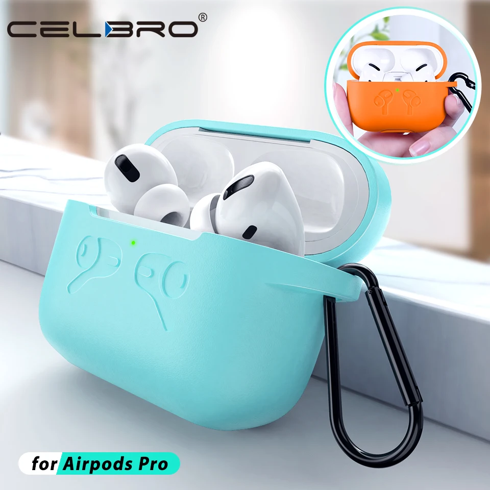 Мягкий силиконовый чехол для Airpods Pro новые беспроводные наушники защита от потери