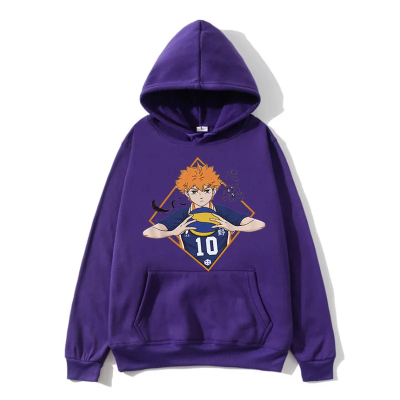 

Hot Cartoon Haikyuu Hoodies Men Funny Japanese Anime Streetwear Harajuku Karasuno Fly High Graphic Sweatshirts Unisex Tops Male