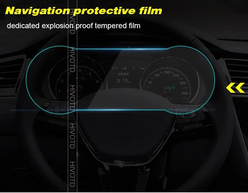 Hivotd для Volkswagen vw Tiguan L приборная панель, закаленное стекло, защита экрана, панель, защита экрана от царапин