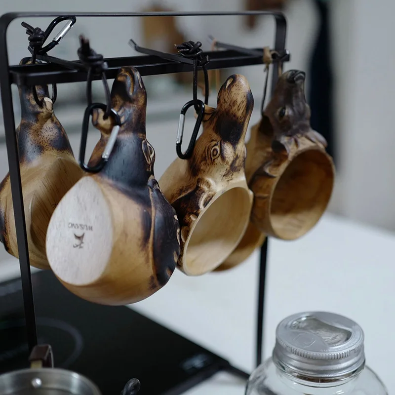 Новая деревянная кружка в скандинавском стиле Kuksa чашка для кемпинга с