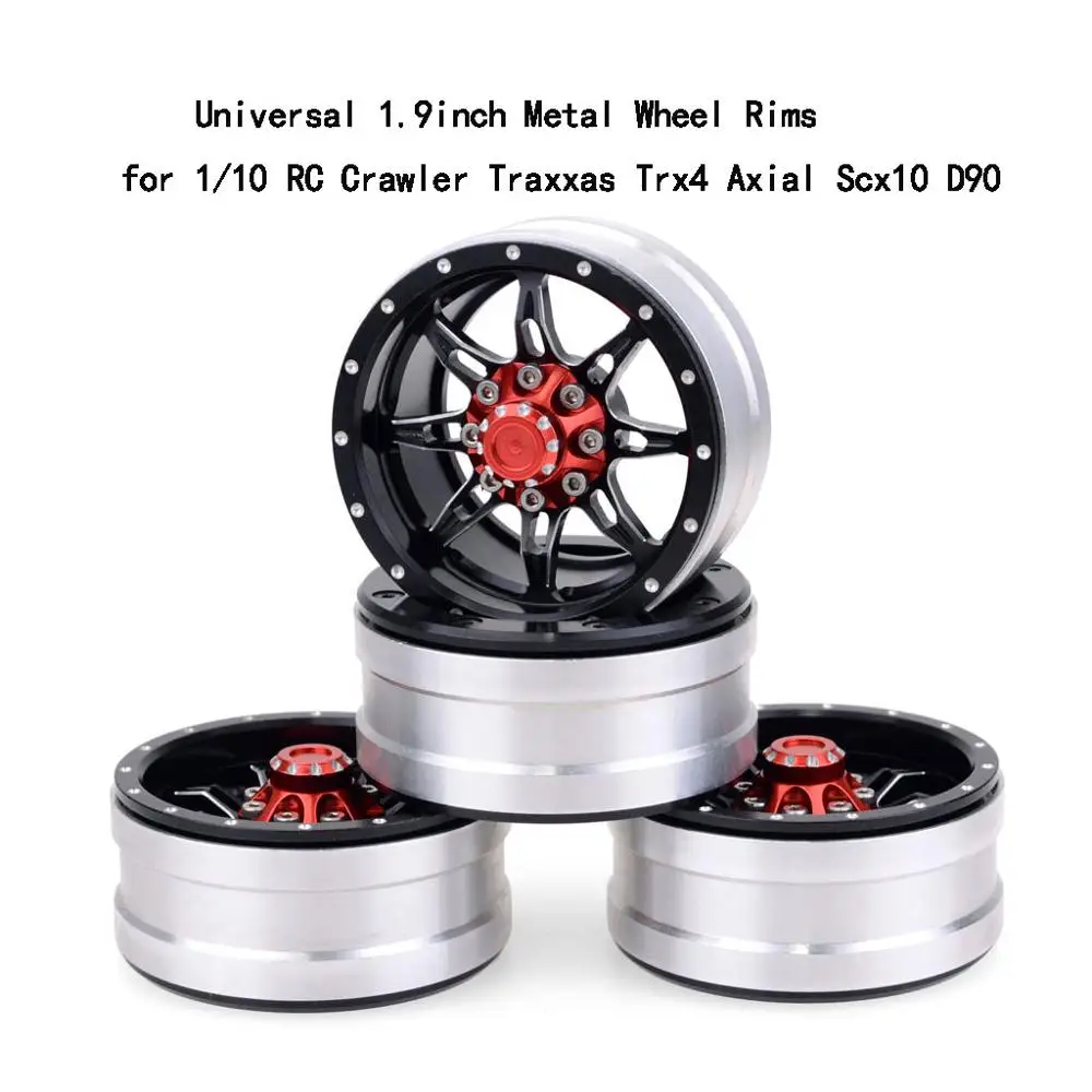 4 шт. 1 9 дюймовое металлическое колесные диски Универсальный RC Запчасти для 1/10