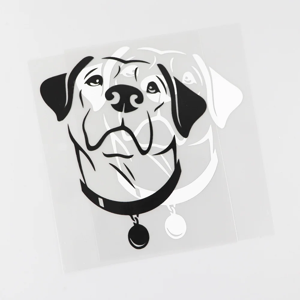 10.1CMX12.6CM Beauty Labrador Dog Head Pet Vinyl Car Sticker Black/Silver 8A-0602 | Stickers