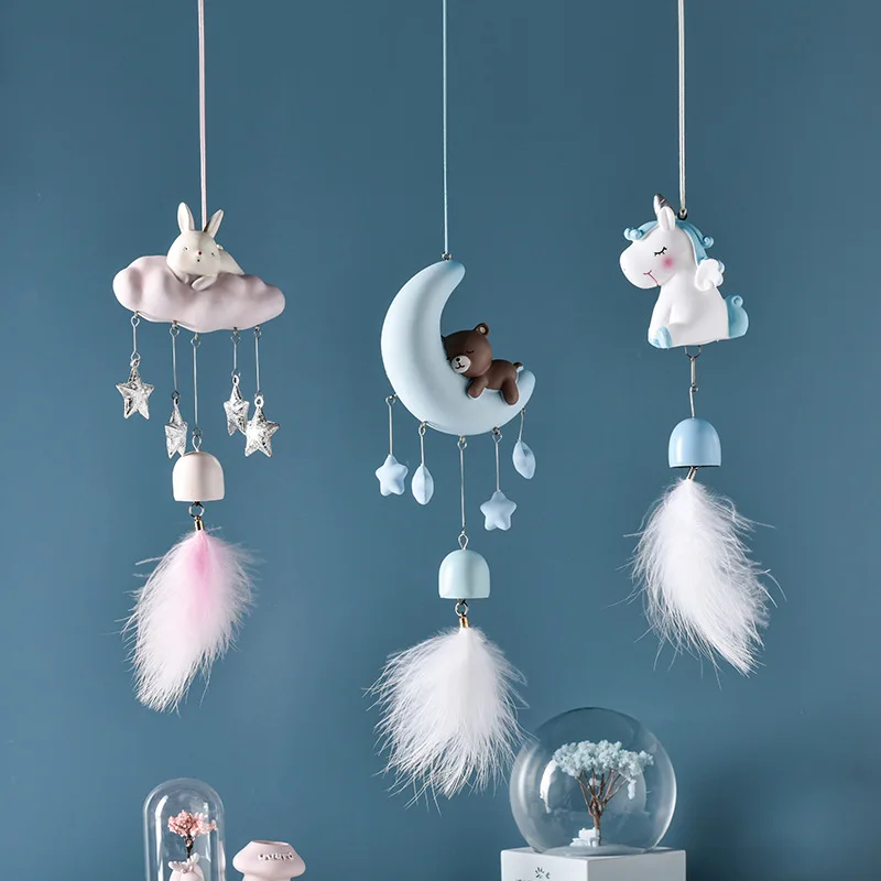 Ins Wind креативный кулон колокольчик для девочек розовый красный синий домашние