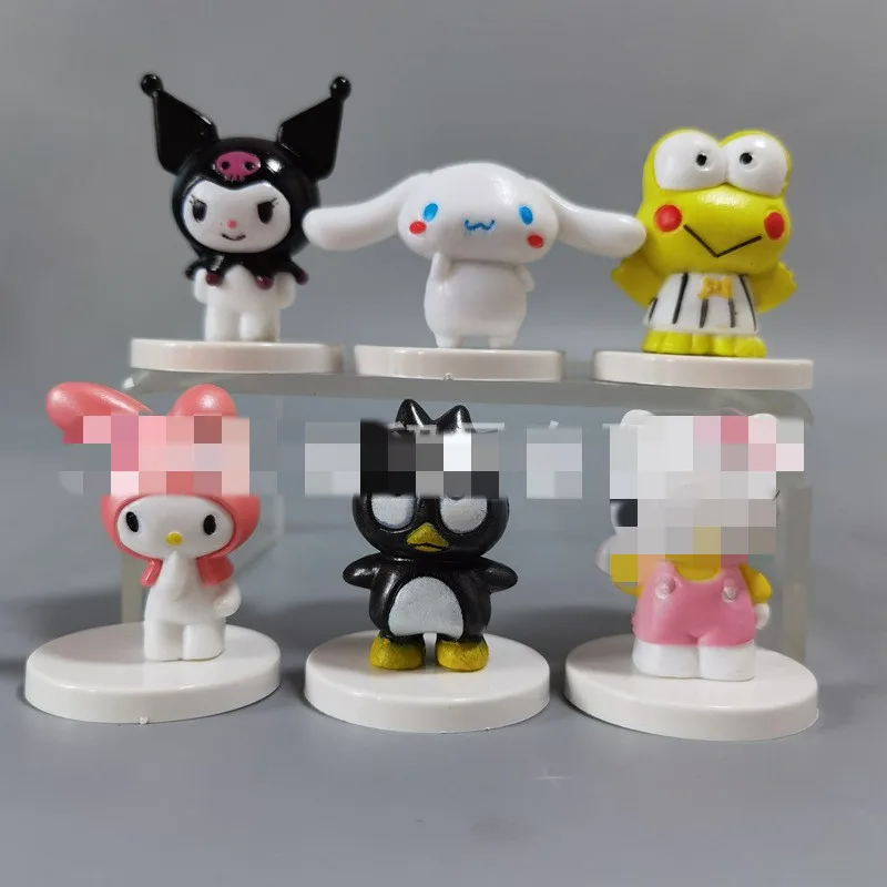 

JY 6Pcs/lot New Sale DIY Accessories Doll PVC Model Minifigures Kids Birthday Gifts 5-6cm With Base HX01