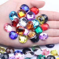 acrylic rhinestones round earth facets 16mm 20100pcs many colors flatback glue on beads diy jewelry making decorations