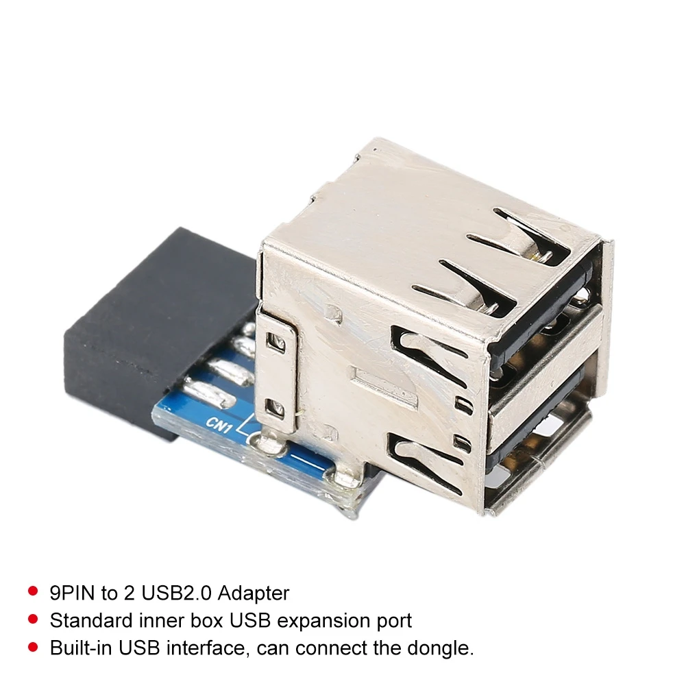 Плата расширения для компьютера 2 порта 9 контактный разъем на USB 0|Платы