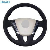 customize diy suede leather car steering wheel cover for nissan teana 2008 2012 quest 2011 2017 murano z51 2009 2014