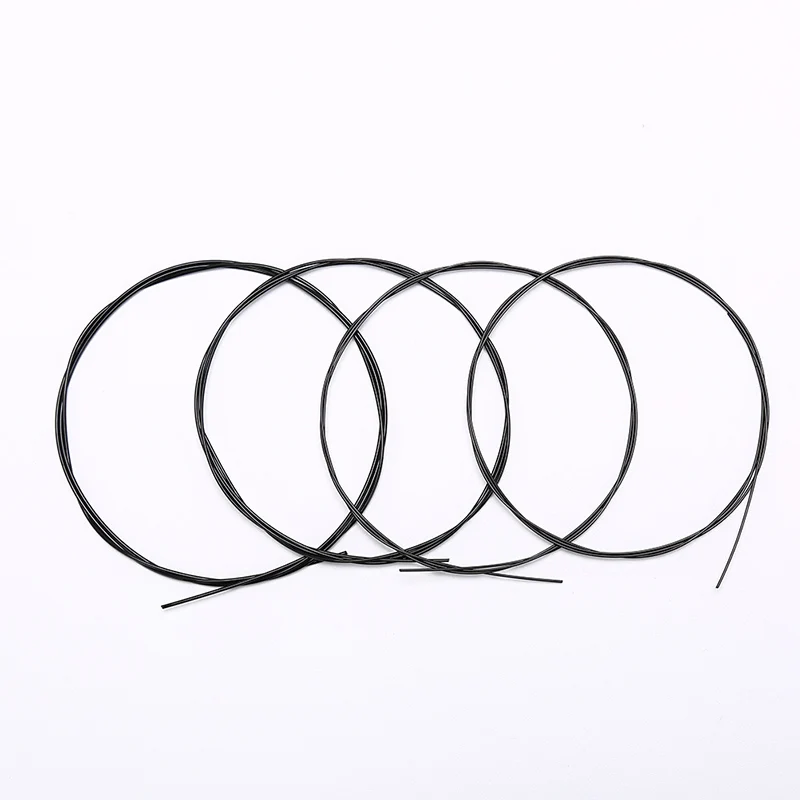 4Pcs/set Black Nylon Ukulele Strings Replacement Part For 21 Inch 23 26 Stringed Instrument | Спорт и развлечения