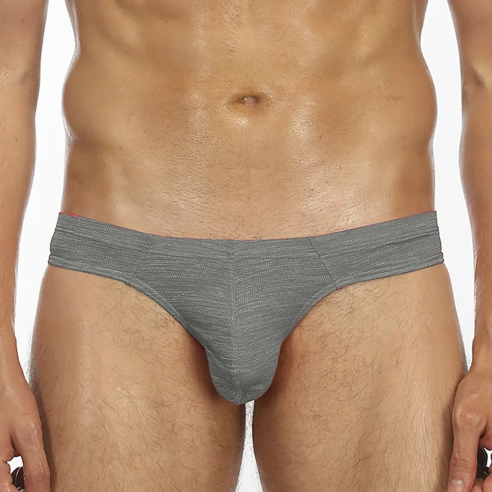 

Men's Breathable T-Back Comfy G-string Thong Underwear Low-Rise Bikini Briefs Gay Tanga Transparent Sissy Male Underpants 2021